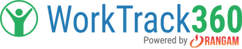 Worktrack 360 logo Powered by rangam